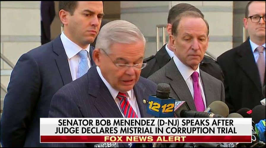 Tearful Menendez Speaks After Judge Declares Mistrial in Corruption Trial