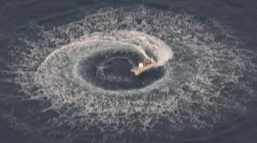 Unmanned boat spins in Half Moon Bay