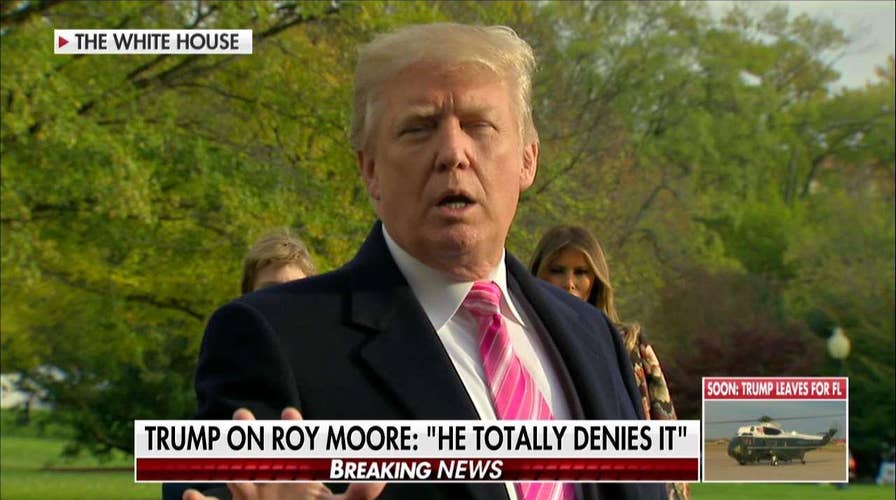 Trump on Roy Moore: he totally denies the allegations.