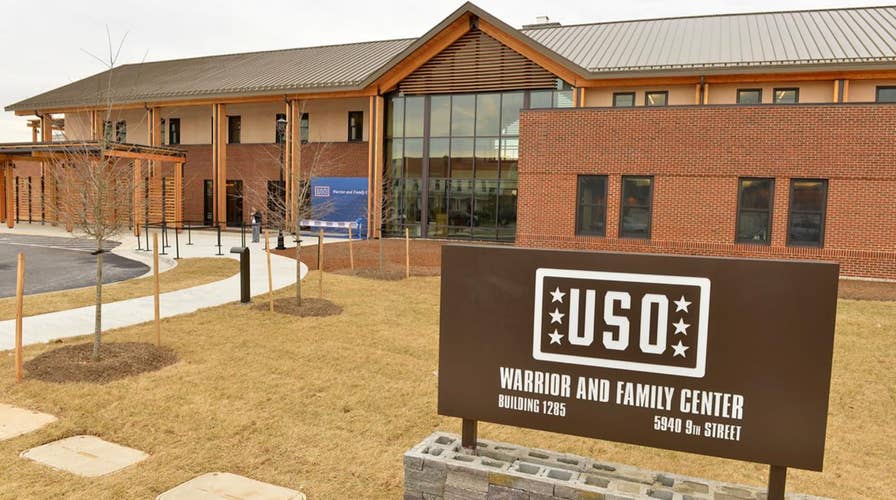 Vice President Pence and wife visit USO Warrior and Family Center