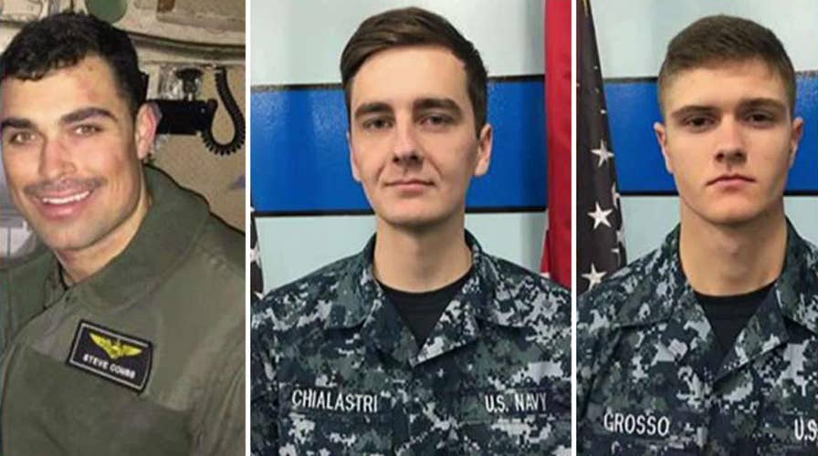 Navy identifies pilot and sailors lost at sea