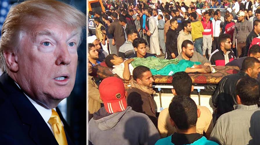 Trump pushes border security after Egypt mosque attack