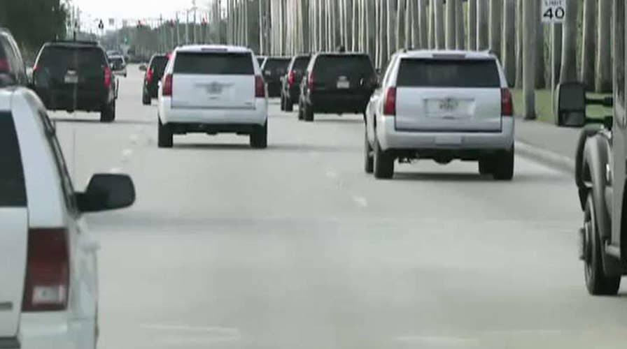 Van attempts to cut off Trump motorcade