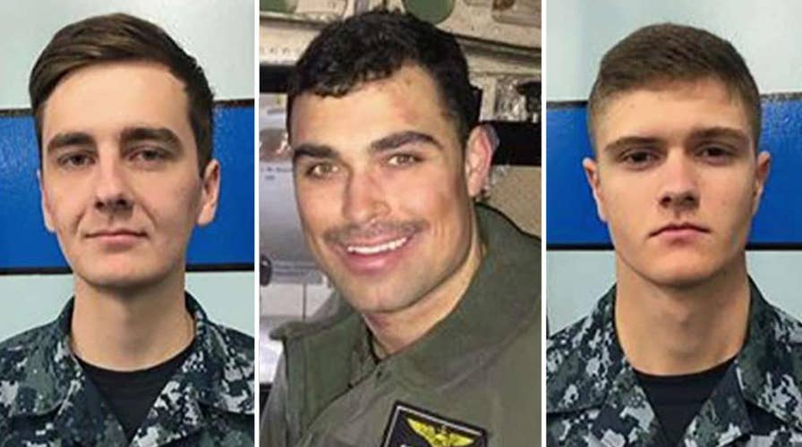 Navy identifies officer and sailors lost after plane crash
