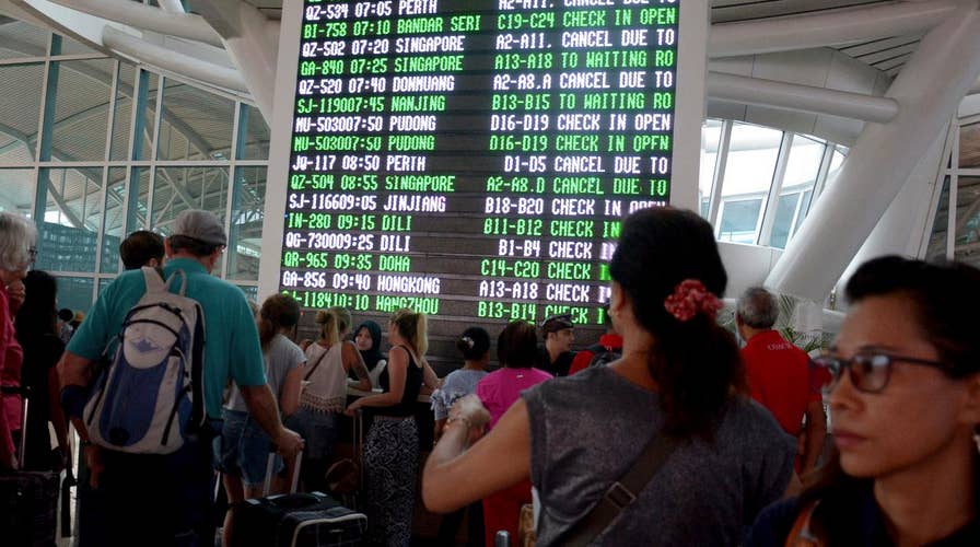 Tourists stranded in Bali volcano zone