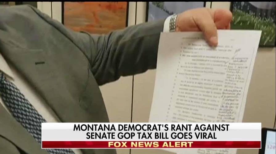 Montana Democrat's rant against tax bill goes viral.