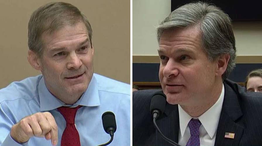 Rep. Jordan presses Wray over Strzok, anti-Trump dossier