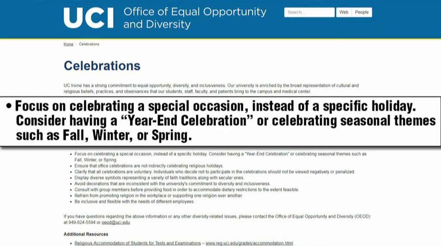 UC Irvine encourages celebrating seasons instead of holidays