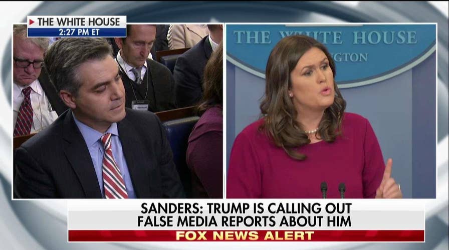 Sarah Sanders battles Jim Acosta at White House briefing 
