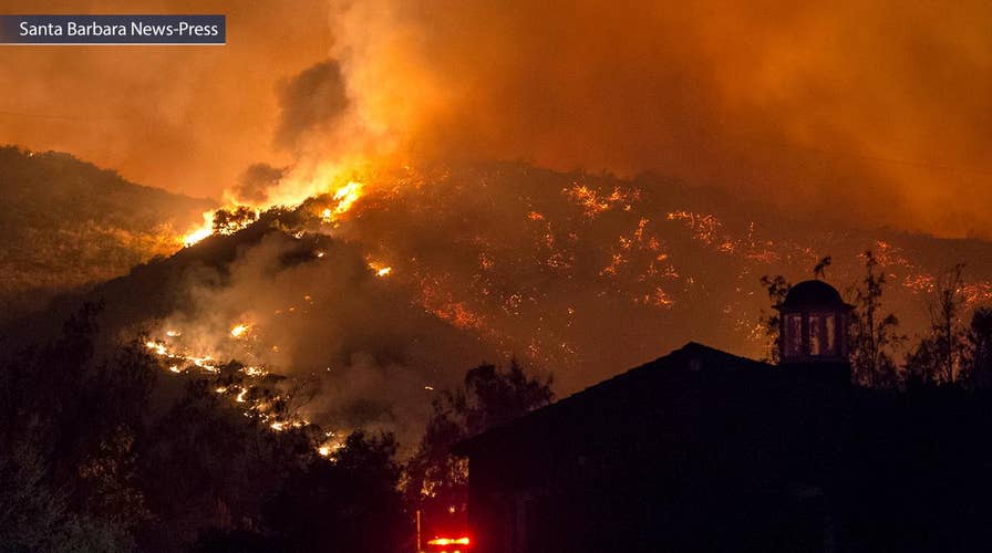 Firefighters working to contain blaze near Santa Barbara