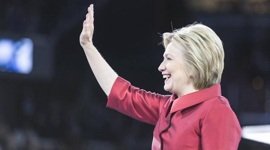 Hillary Clinton participates in Girls Build Leadership Summit