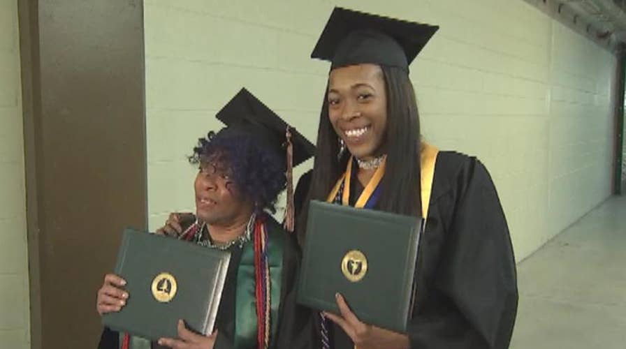 Grandmother, granddaughter graduate college together