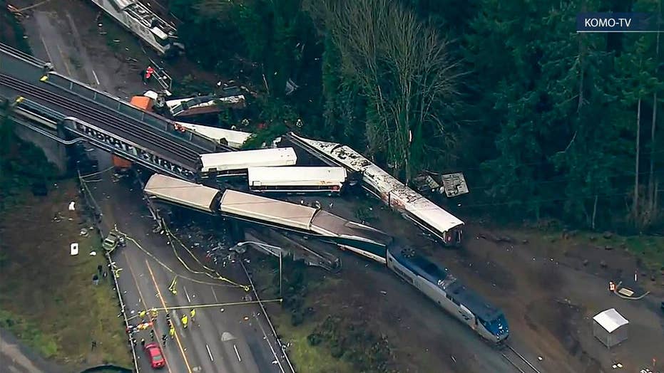 Amtrak train derails in Washington state onto Interstate 5; at least 3
