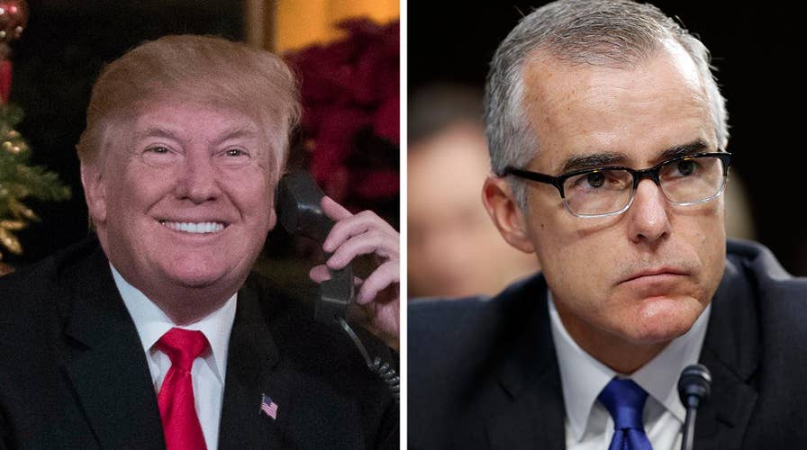 Trump takes aim at McCabe's retirement plan