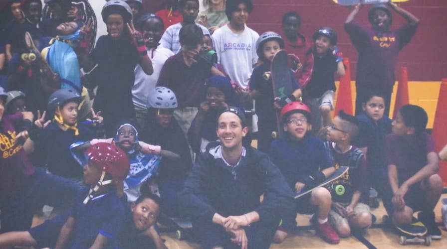 After-school skateboarders give back to kids in need