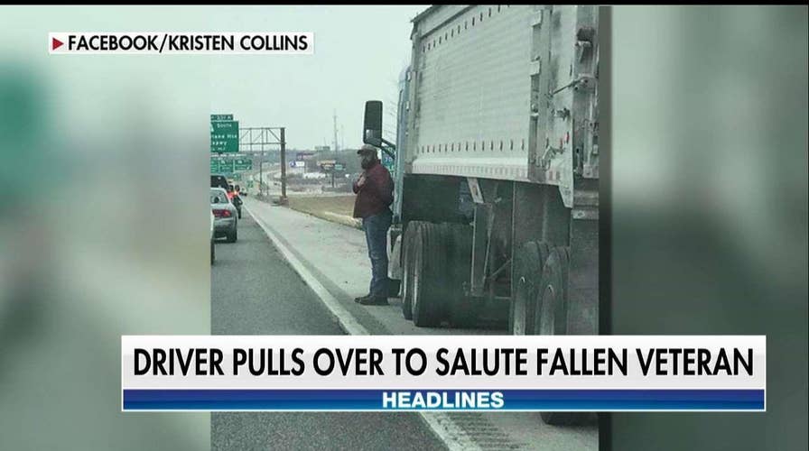 Viral: Trucker Salutes Fallen WWII Veteran on Side of Highway