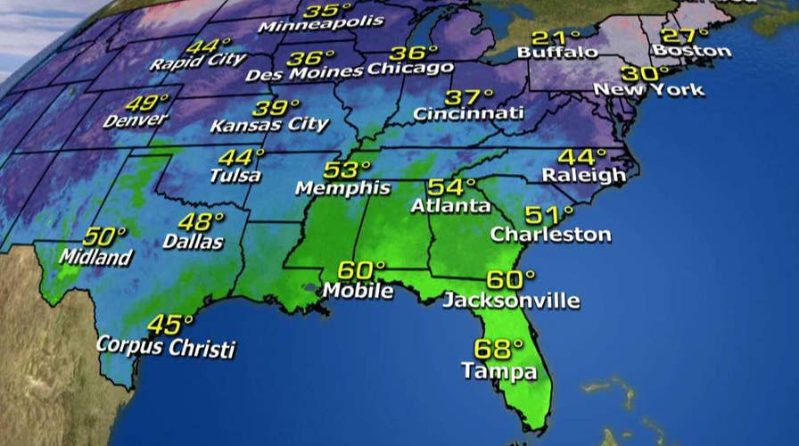 National forecast for Wednesday, January 10