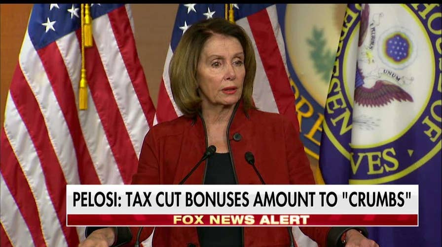 Pelosi: Tax Cut Bonuses for Employees Amount to 'Crumbs'