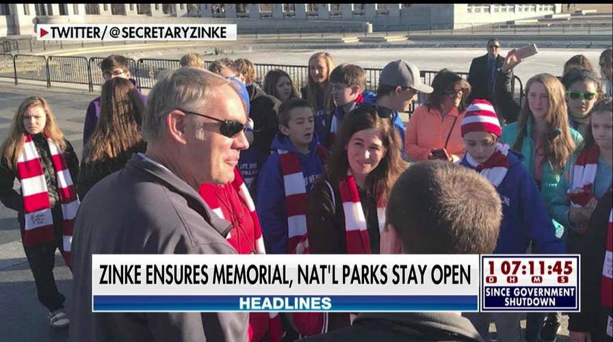 Ryan Zinke Works at Memorials During Shutdown