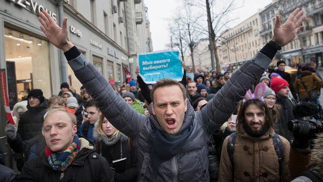 Russian Opposition Leader Navalny Arrested During Protests On Air Videos Fox News