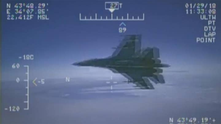 US releases video of Russian fighter jet buzzing Navy plane