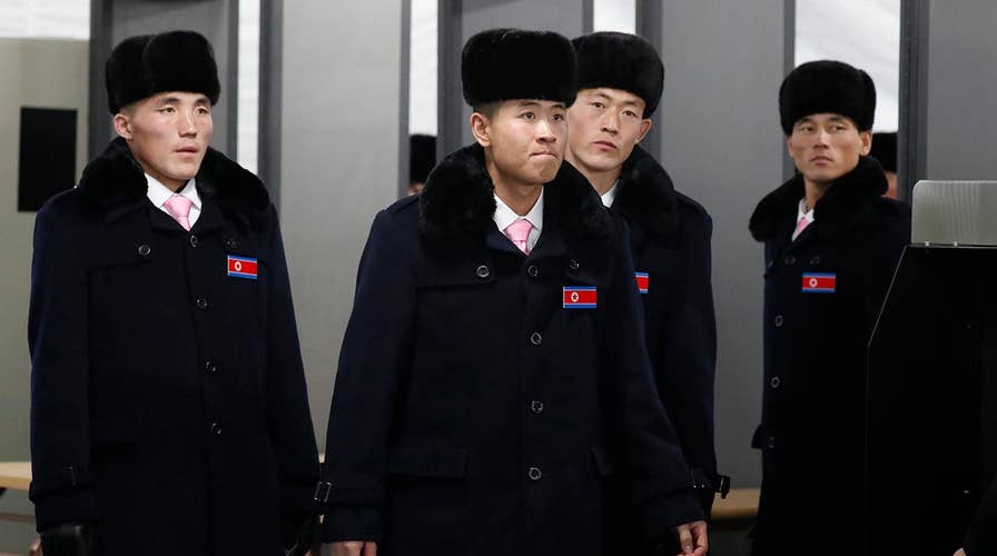 North Korean Olympians arrive at athletes' village