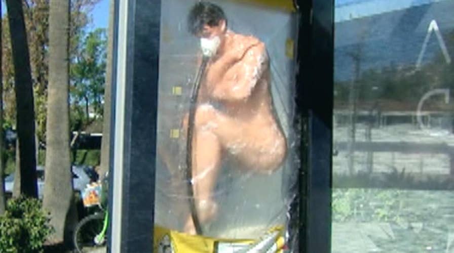 Creepy bus stop ad turns heads