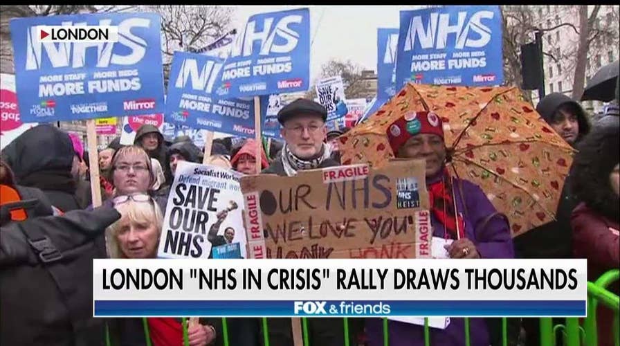 Farage Reacts to Protests Against Cash Strapped NHS