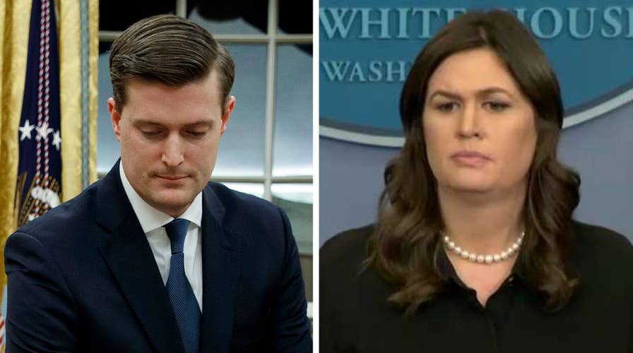Sarah Sanders reads statement from Robert Porter
