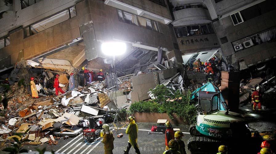Crews search for survivors of massive Taiwan earthquake