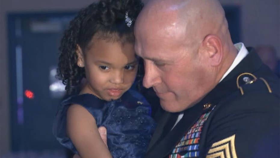 National Guardsman Takes Illinois Girl Whose Dad Was Killed To