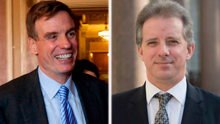 Ed Henry reports on text messages obtained by Fox News that show Sen. Mark Warner attempted to arrange a meeting with the dossier author.