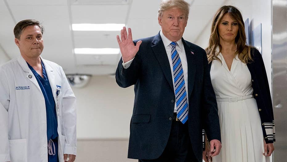 At Florida Hospital Trump Pays Respects To Shooting Survivors And Medical Staff Fox News