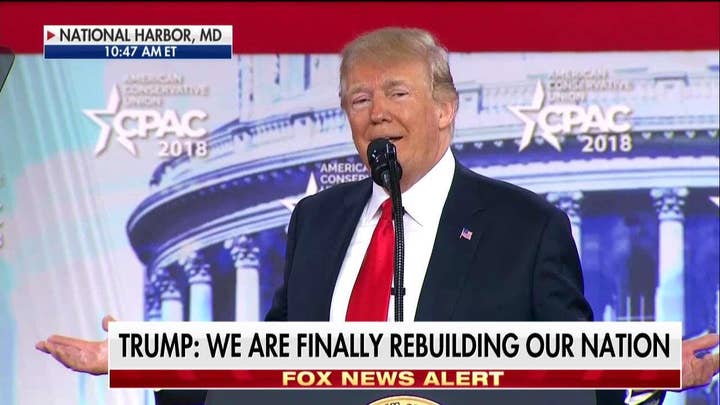 President Trump at CPAC: the wall will be built.