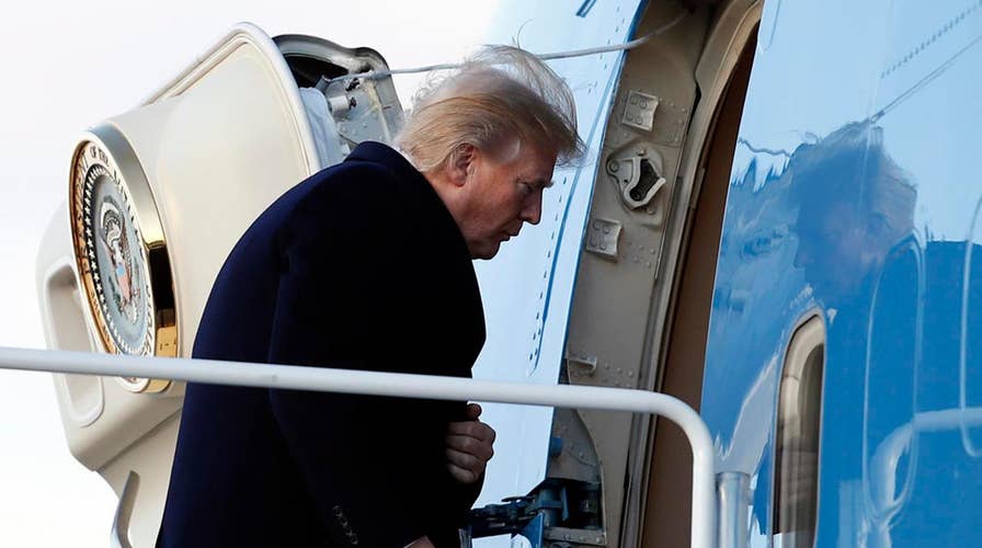 President Trump departs for the White House from Mar-a-Lago
