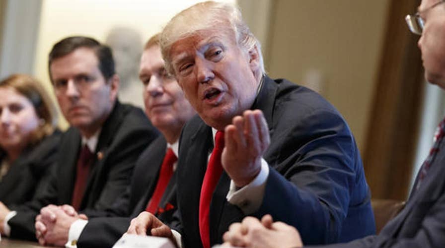 President Trump defends tariffs on steel, aluminum imports