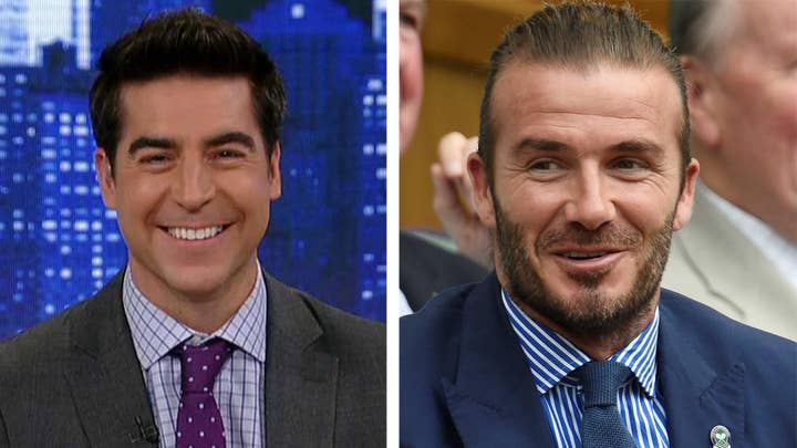 Jesse Watters reacts to David Beckham's cosmetics for men
