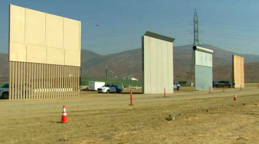 Trump gets first-hand look at border wall prototypes