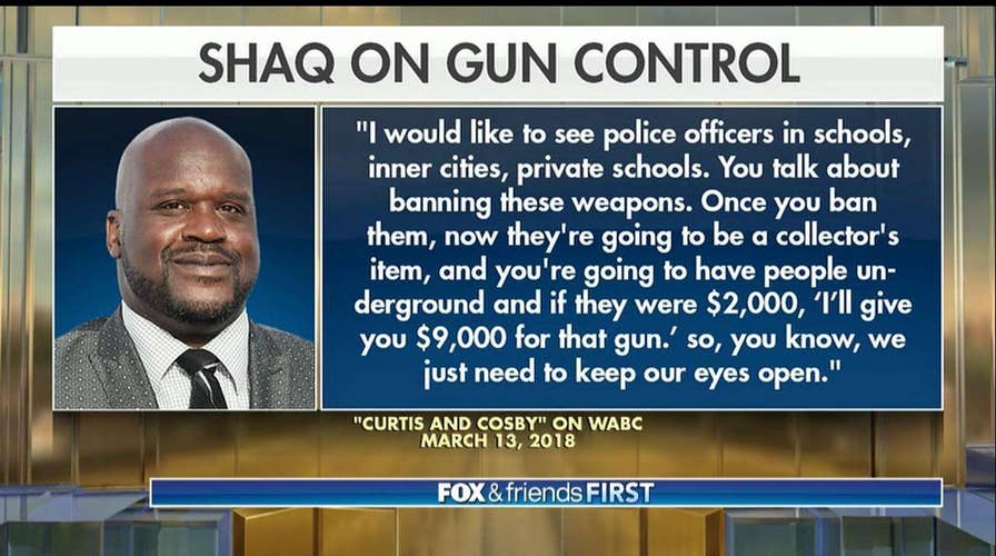 Shaq says more cops in schools, not a gun ban.