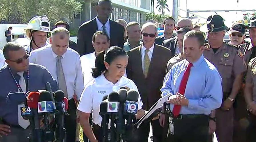 Miami Police Department hold press conference on bridge collapse