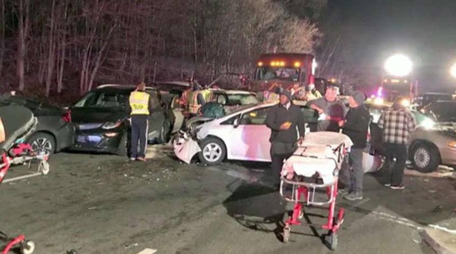 At least 20 cars crash causing closures on I-270 South