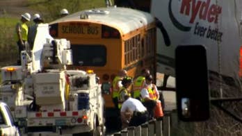 Dramatic South Carolina school bus crash caught on camera