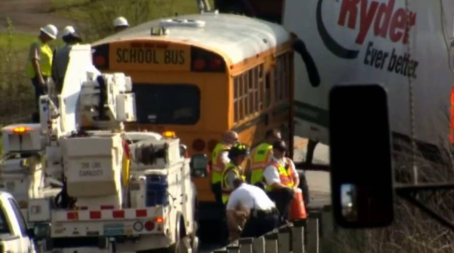 School bus collides with 18-wheeler in South Carolina 