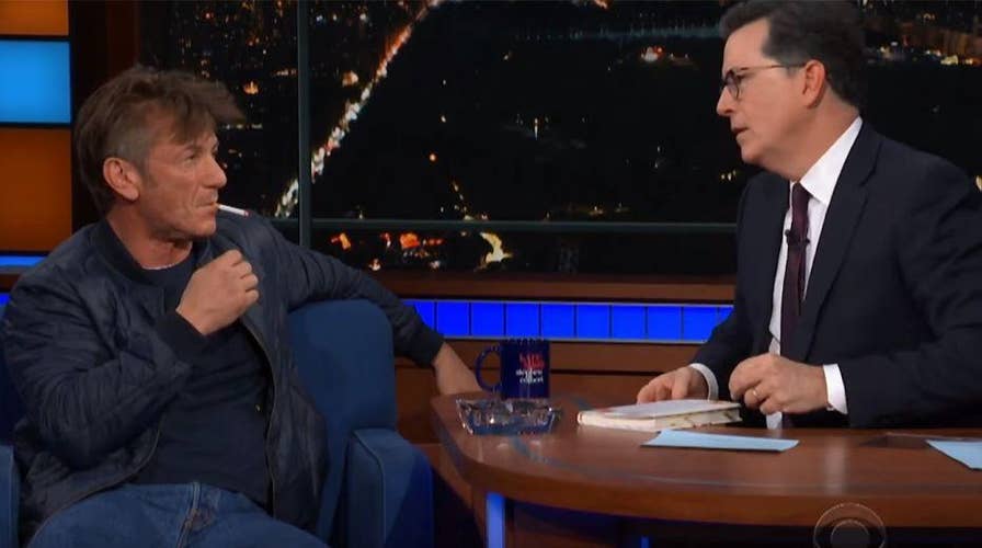 Sean Penn’s weird ‘Late Show’ interview, smokes cigarettes on Ambien 
