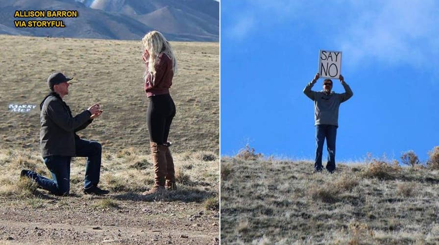 Dad crashes daughter's wedding proposal, pulls crazy stunt