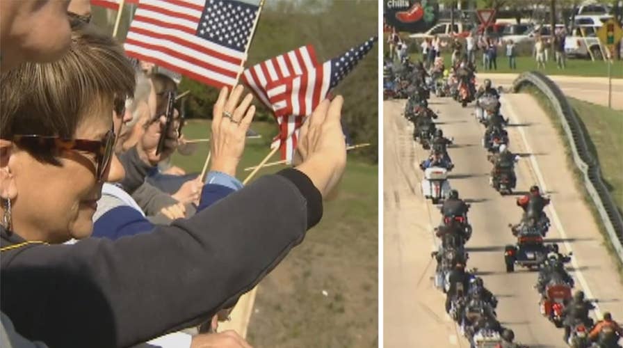 Hundreds welcome Medal of Honor motorcade in Texas
