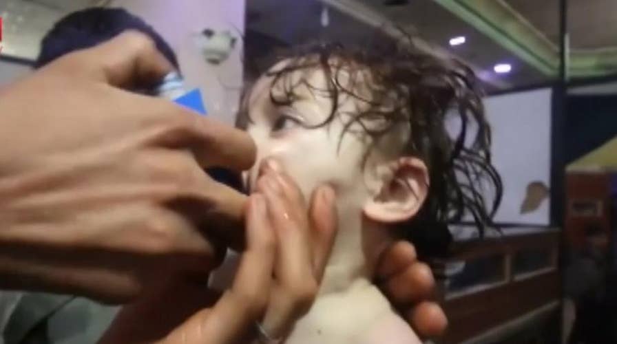 Disturbing video: Children being treated after chemical attack in Syria