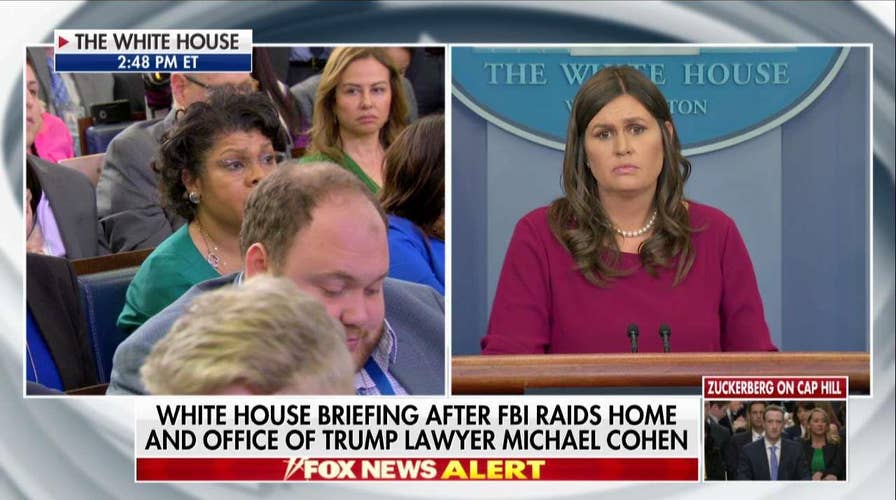 Sanders asked whether Trump considered stepping down.