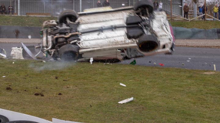 Miracle: Race car driver survives 100mph crash without a scratch