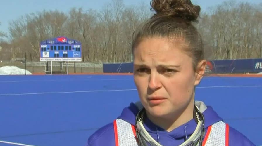 UMass Lowell lacrosse player scores goal after losing leg